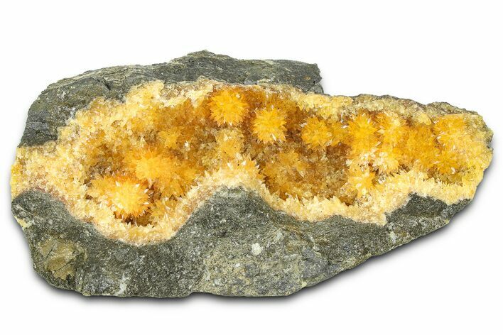 Intense Orange Calcite Crystal Cluster - Poland #374676